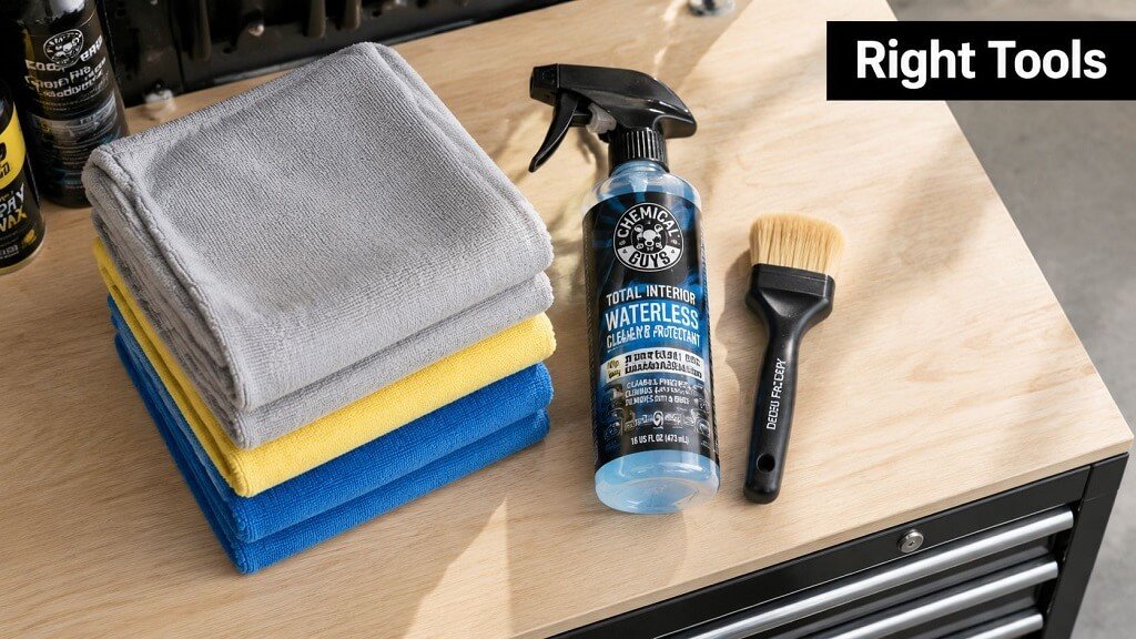 Waterless Car Wash Gathering Tools