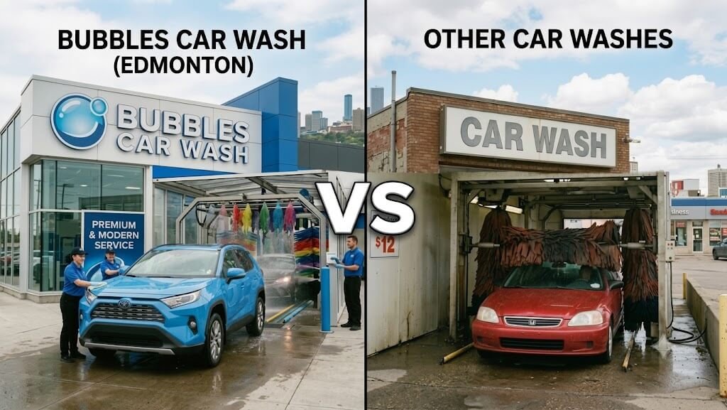 Bubbles Car Wash vs Other Car Washes Edmonton